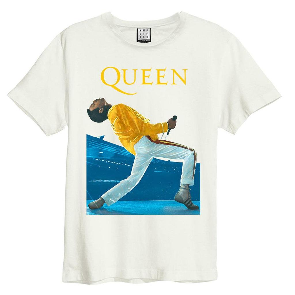 Amplified Unisex Adult Freddie Mercury Triangle Queen T-Shirt