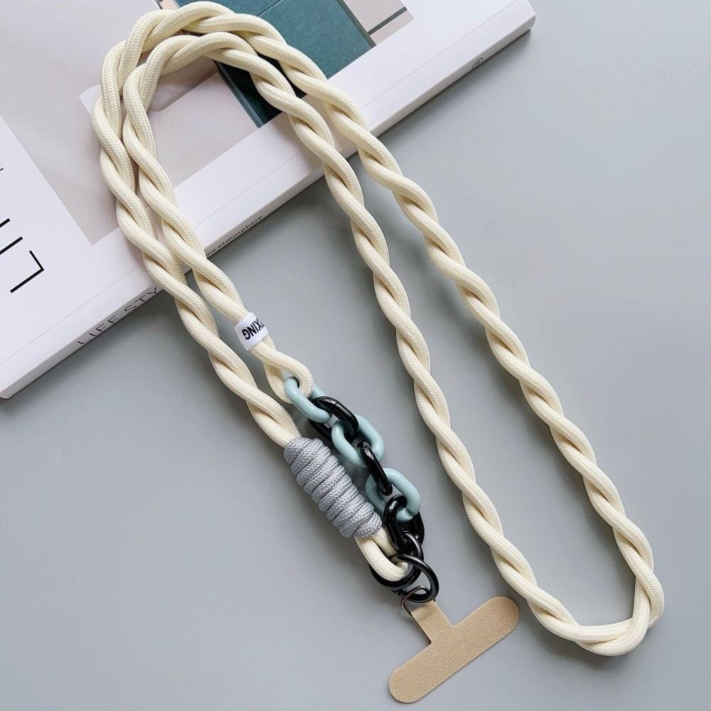 Dopamine Braided Phone Lanyard Nylon Crossbody Hanging Rope  Phone Charm Accessories