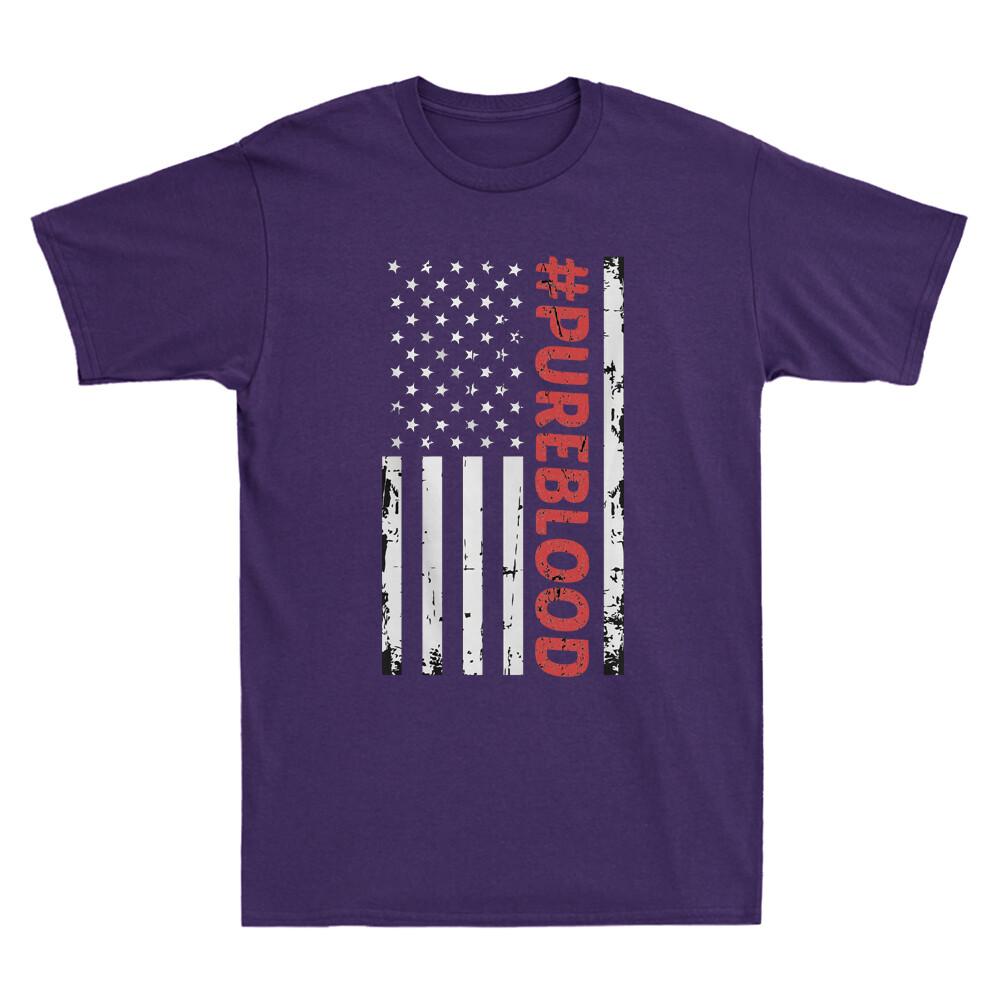Pure Blood Pureblood Shirt Unvaccinated Trend Meme USA Flag Vintage Unisex TShirt