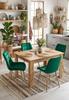 BERA chair - green velvet / oak legs x 1