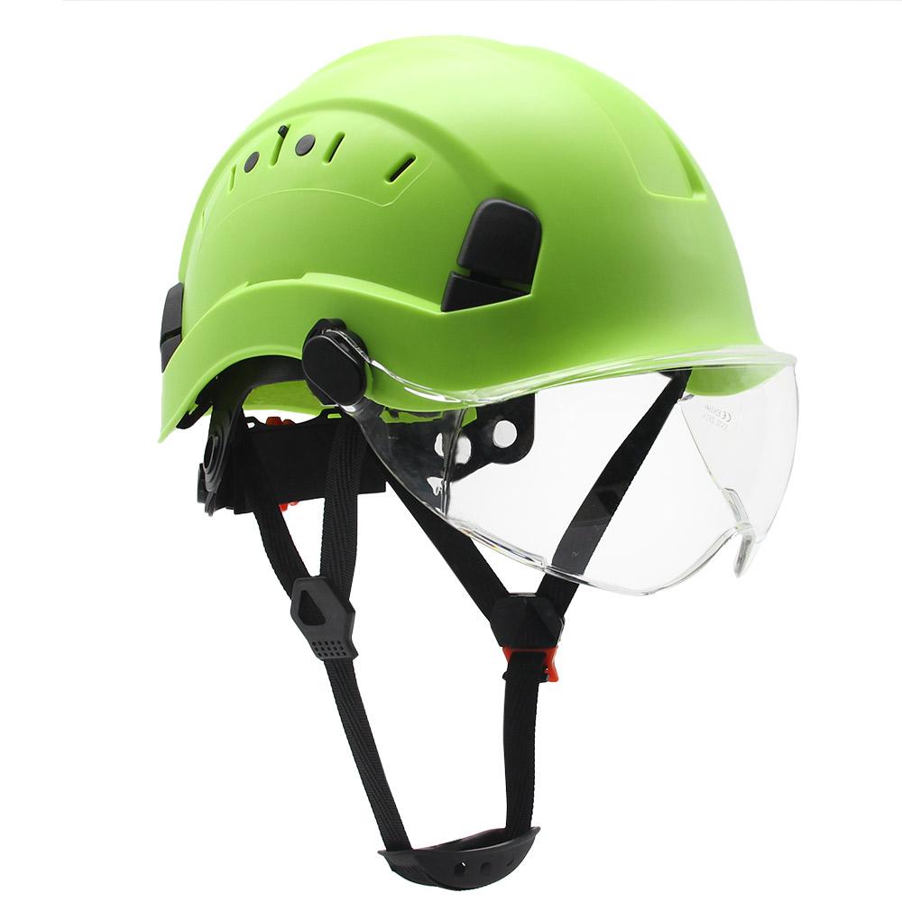 Construction Hard Hat with Visor Safety Helmet with Goggles Protective Working Rescue Cap Riding Helmet Rescue Climbing Helmets