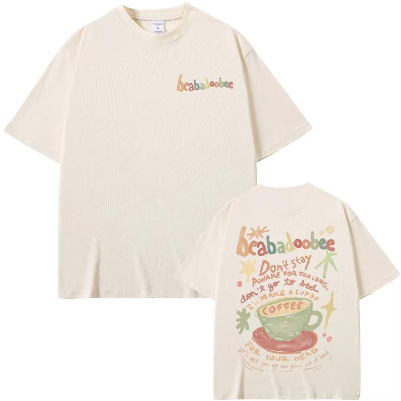 Beabadoobee Graphic Print Tshirt Unisex Women Fashion Vintage Oversized T Shirts Unisex Casual Pure Cotton Tshirt Y2k Streetwear