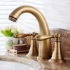 Nordic Style Basin Faucet 3 Holes Bathroom Sink Faucet Deck Mounted Cold Hot Vintage Mixer Taps Bathtub Faucet