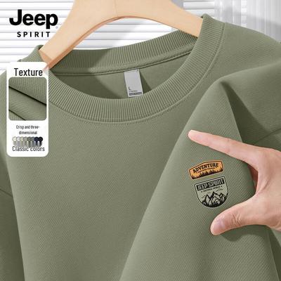 Мужской свитшот с графическим принтом JEEP SPIRIT, с круглым вырезом