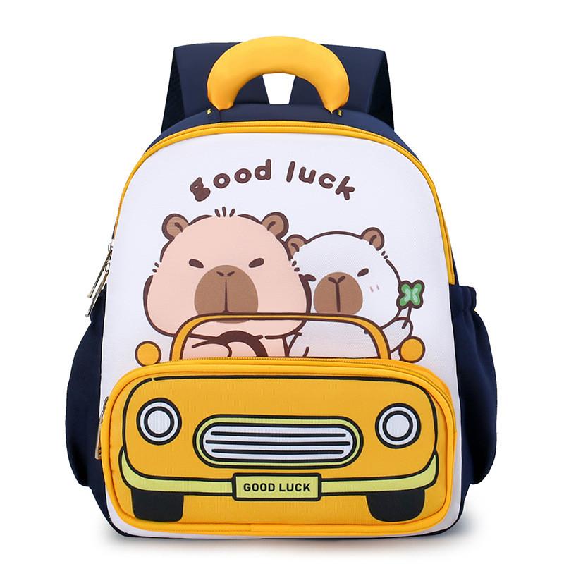 Adorable Toddler School Bag With Cartoon Capybara Pattern And Airflow Design For Kindergarten