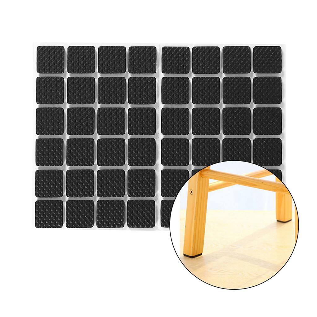 48Pcs Black NOn slip Self Adhesive Floor Protectors Furniture Sofa Table Chair Rubber Feet Pads