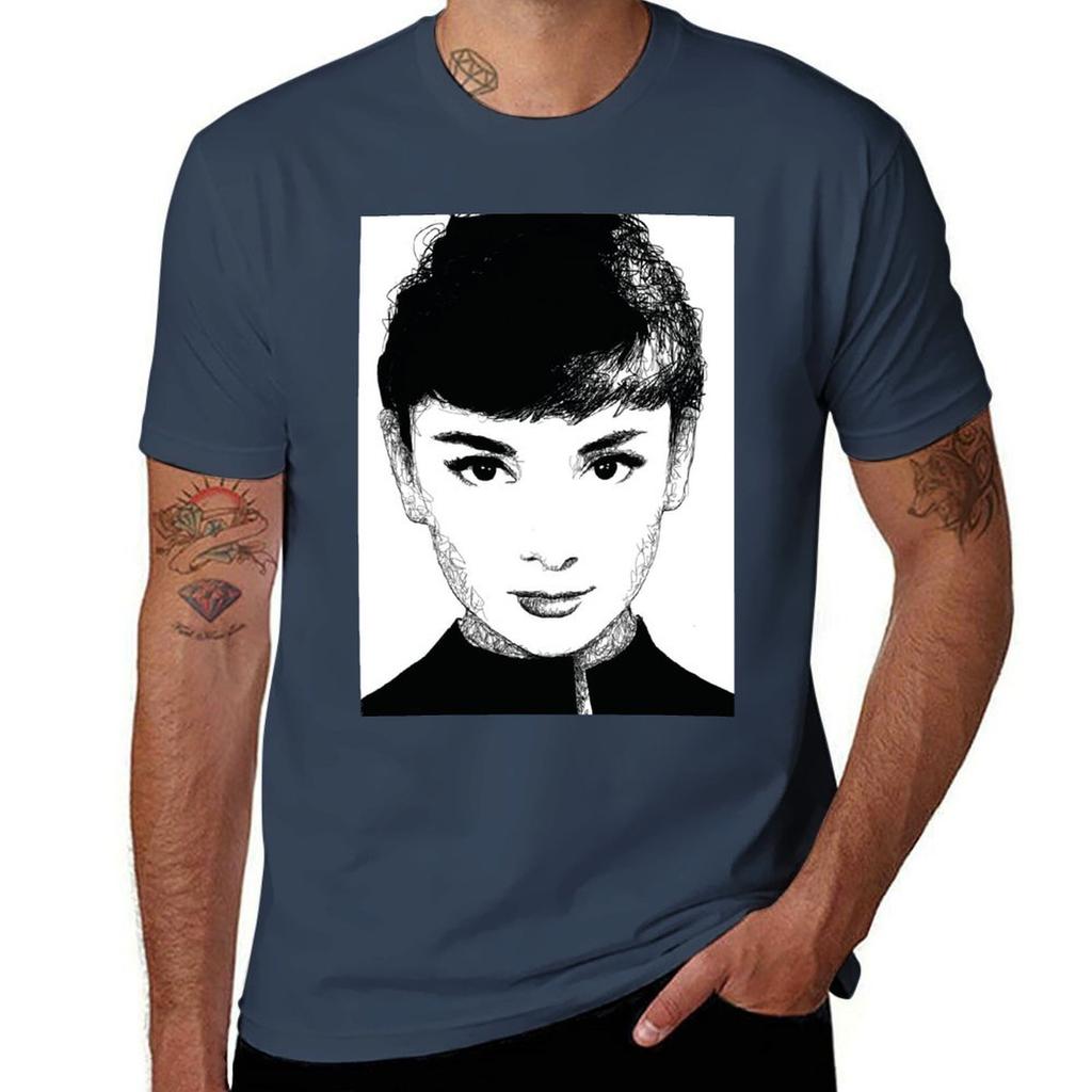 Audrey Hepburn Tshirt Large Size Loose Casual Tee