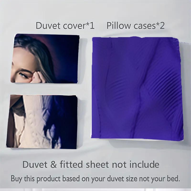 3Pcs Purple Light Reflections Bedding Sets For All Sizes New 3D Printed Bed Cover Comforter Duvet Cover Pillowcase Bedroom Decoration