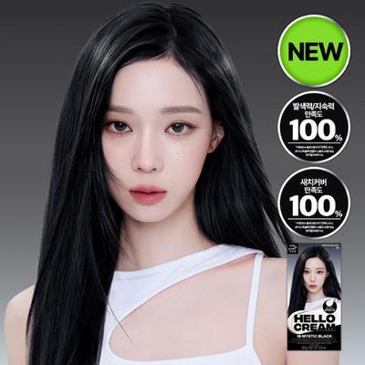 Mise-en-scène New Hello Cream Mystic Black Black Tone Down (для седых волос)