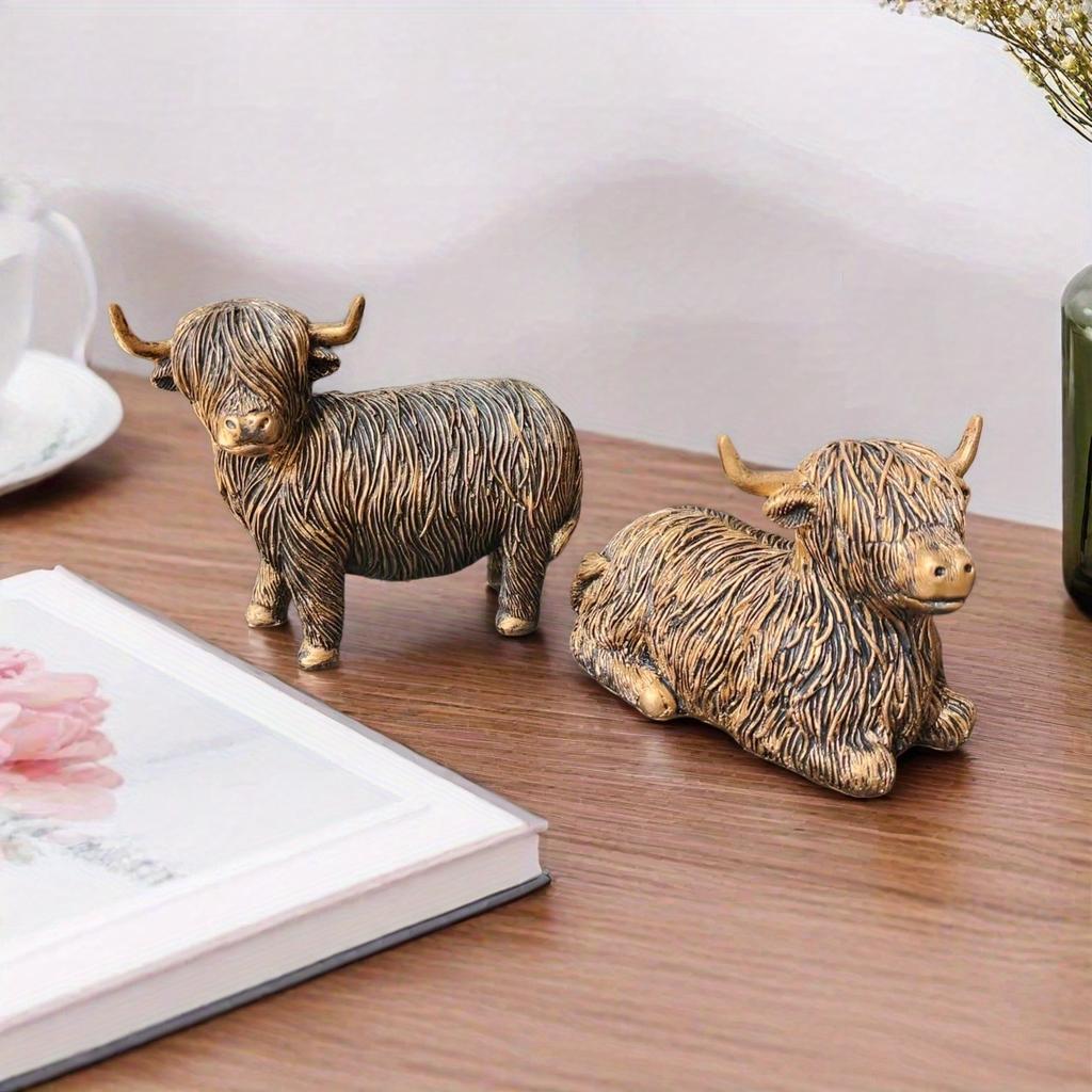 Фигурка горной коровы из смолы, идеально подходит для украшения вашей гостиной, спальни, офисного стола, шкафов или книжной полки. Уникальные празднования новоселья