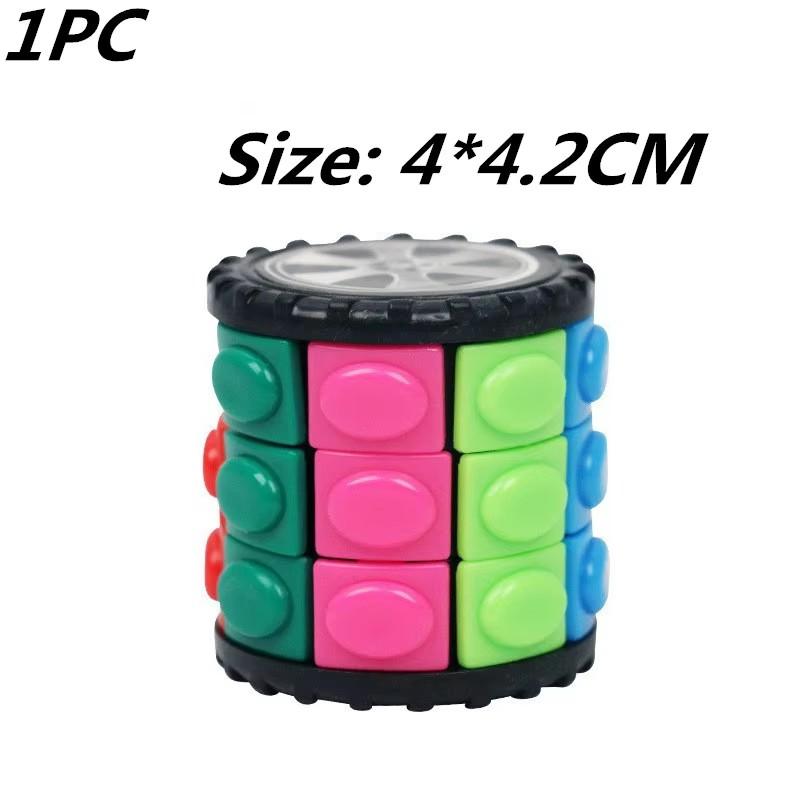 3D Magic Corn Cube Tower Puzzle Speed Cube Wheel Rotating Game Cubos Cylindrical Toys for Children Educational Gifts