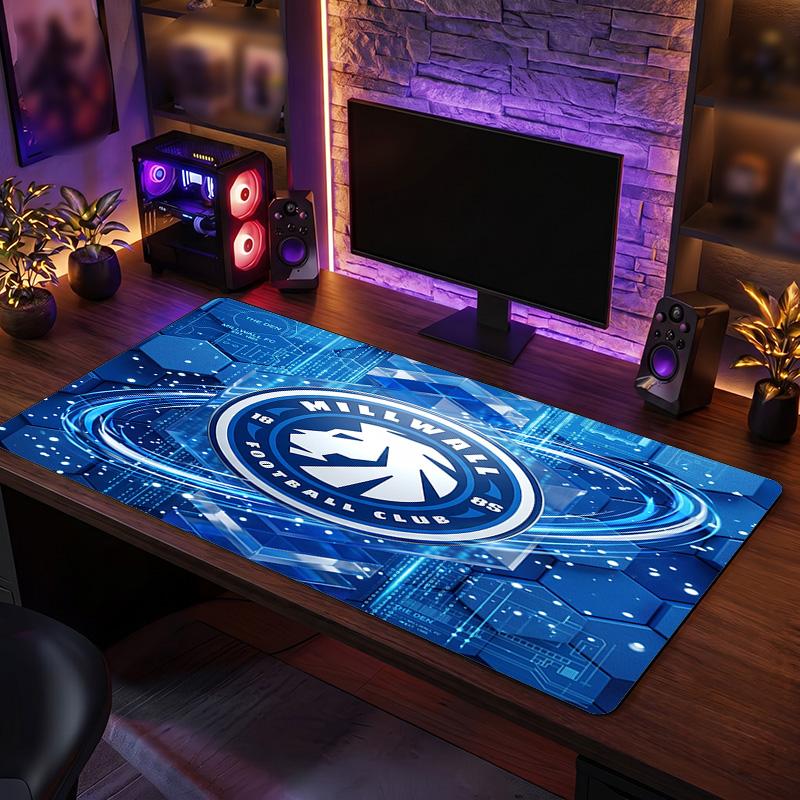 Игровой коврик для мыши Millwall Football Print, большой, противоскользящий, расширенный, для игрового стола, офиса, дома