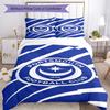Portsmouth F.C Printed Pattern Duvet Cover Set – includes 1 duvet cover and 2 matching pillowcases Bedroom decor Christmas gifts