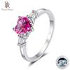 Кольца Bague Ringen 1,2 карата с муассанитом и бриллиантом Halo в форме сердца, обручальное кольцо из стерлингового серебра, кольцо обещания для женщин, подарок на годовщину