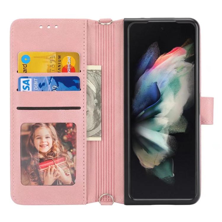 Применимо к Samsung ZFold4 кожаный чехол для мобильного телефона складной экран ZFold3 узор флип-кошелек портативное хранение карт