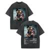 Rapper Anuel AA Double Sided Print T-shirts Men Women Clothing High Quality Vintage Washed T-shirt Fashion Casual Cotton T Shirt26