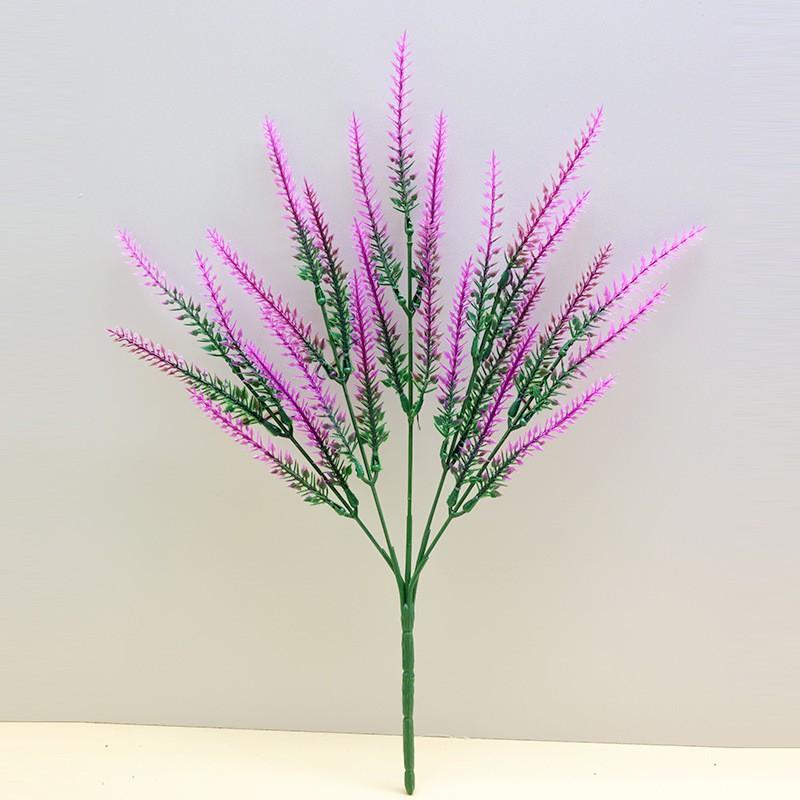 Artificial Lavender Bouquet 5-Head Purple Silk Floral Decor Wedding Home Farmhouse Style