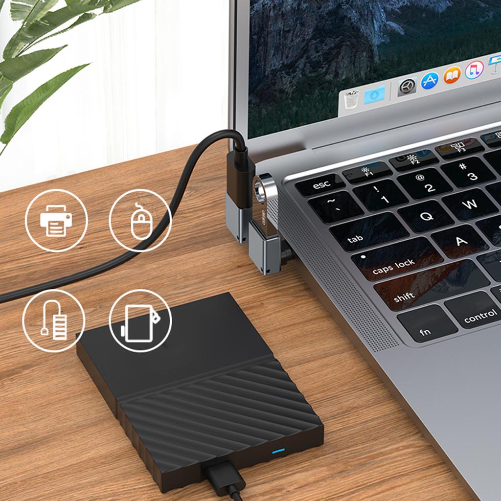 USB 3.0 Female to Type C Male 90-градусный угловой удлинитель USB C Upward Downward OTG Connector для ноутбука