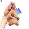Брелок с изображением персонажа из мультфильма, плюшевый коричневый брелок с изображением капибары, сумка, кулон для мальчиков и девочек, брелок с изображением животных, рюкзаки, аксессуары для сумок