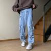Мужские американские ретро-джинсы-карго Y2K High Street Denim Pants Loose Casual Straight Streetwear Hip-hop Wide Leg Jeans