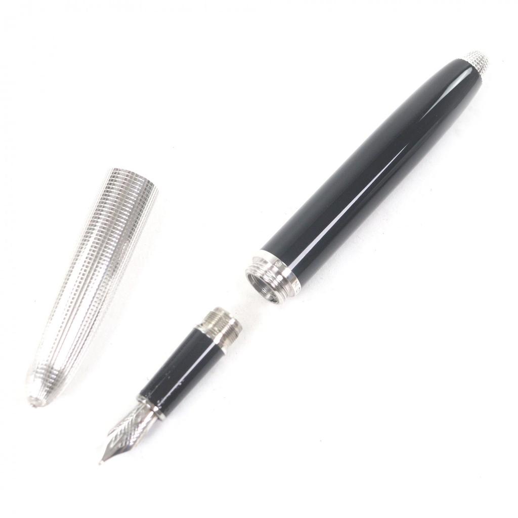 Very Good LOUIS VUITTON fountain pen Dock lacquer Cap type black 18K mens Used