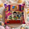 Чехол на подушку T-Teen T-Titans Go Натуральный Лен Органическая Ткань Двусторонний Принт Диван Домашний Декор Подарок Наволочка