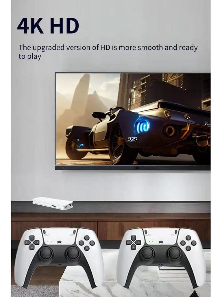 Игровая консоль M15 4K HDMI с двумя геймпадами и USB TV-стиком