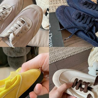 ~ Новые супермягкие восковые замшевые универсальные туфли на шнуровке на низком каблуке с круглым носком женские весенние