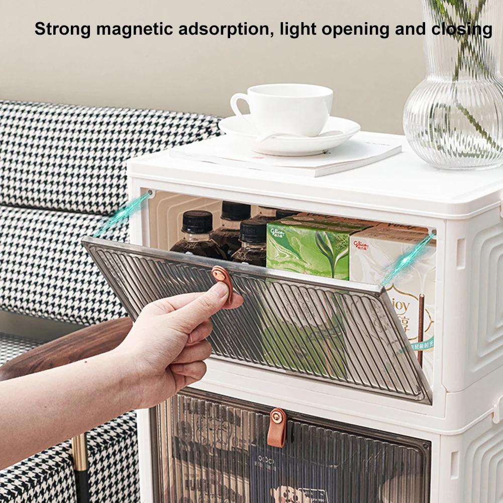 1/2/3/4/5/6 ярусный пластиковый 23QT штабелируемый контейнер для хранения с колесиками магнитная дверь складной ящик для хранения для гостиной общежития