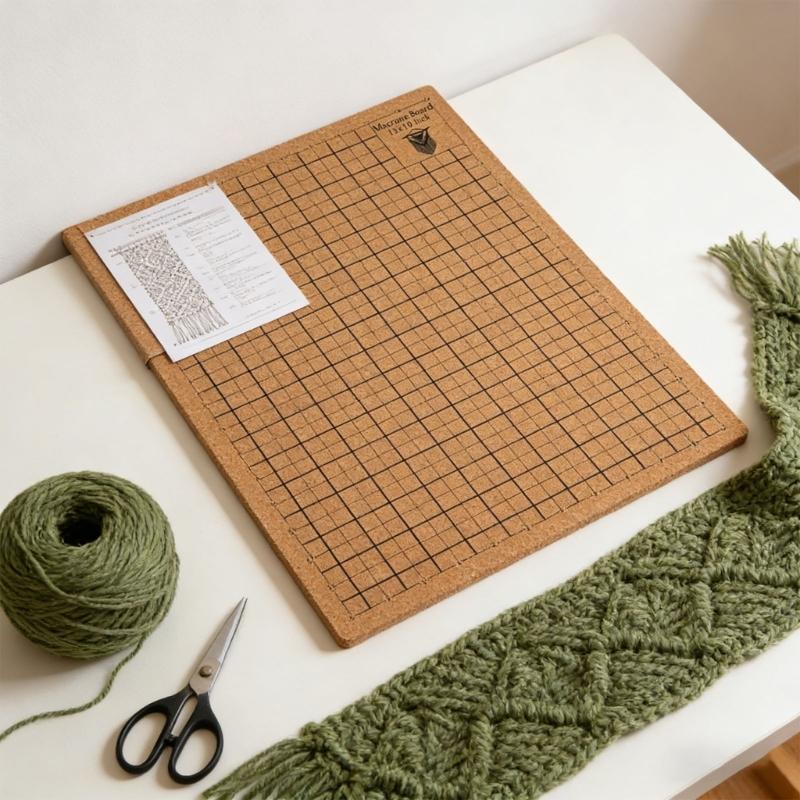 Portable Weaving Aid Board for Tassels Knotting Handcraft Silicone Materials Safe Designs