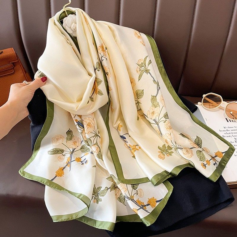 Elegant Temperament Scarf for Women Summer Air Conditioning Shawl Travel Photography Versatile Scarf