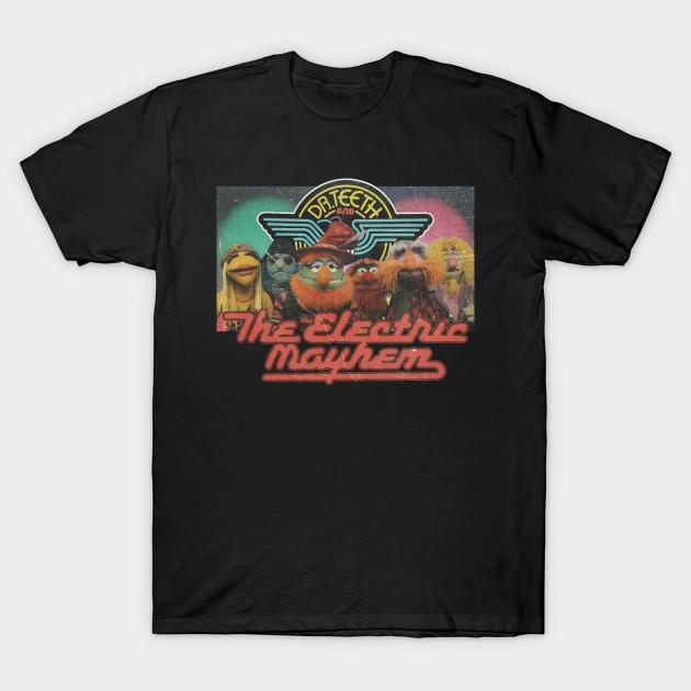 Asian Size Men Print T-shirt Dr Teeth And The Electric Mayhem No-Cut Heat Transfer Print Cotton Tshirt