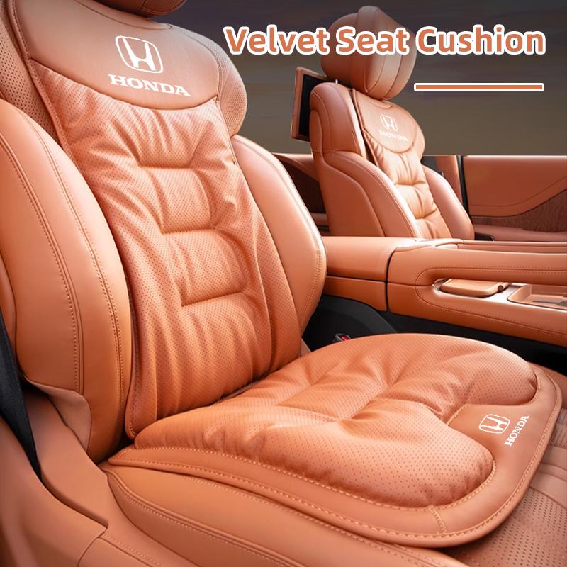 Car Interior Velvet Cushion Winter Nappa Leather Backrest Seat Cover For Honda Civic Accord CRV Fit Jazz Transalp CBR cb500x Ody SM1