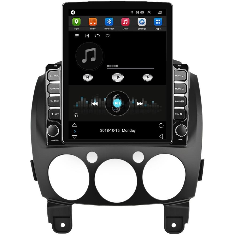 9,7-дюймовый автомобильный радиоприемник на базе Android для Mazda 2 2007-2014, 2 DIN Tesla, вертикальный экран, авторадио, мультимедийный плеер Carplay, 2 + 32 ГБ