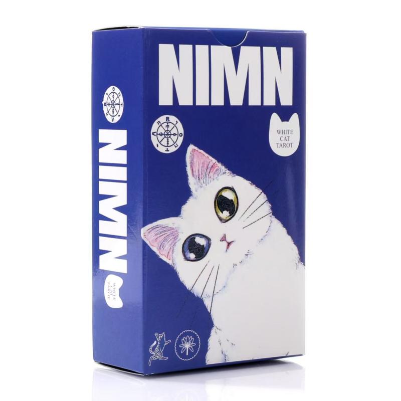 78 шт. Белая Кошка Колода Полный Набор Карты Nimn Игра Гадание Для Новичков Семейная Вечеринка Настольная Игра