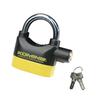 Komine Motorcycle Pin Tumbler Alarm Pad Lock Black/Yellow LK-120