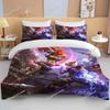10 Размеров Классическая Игра Аниме Персонажи King Size Двуспальная Кровать Комплект Постельного Белья Из Микрофибры или Полиэстера Комплект Пододеяльника