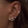 Серьги-гвоздики "Звезда" из стерлингового серебра S925 с покрытием 14-каратным золотом - Винтажные, в нескольких стилях, для женщин