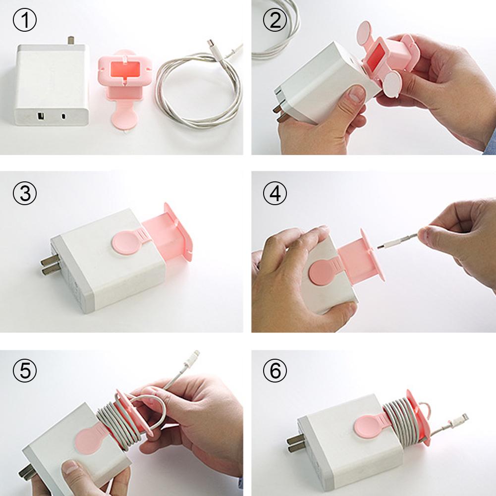 2 In 1 Silicone Charger Protector For iPhone Charger Silicone Protective Case Anti-Break Protection Cable Storage