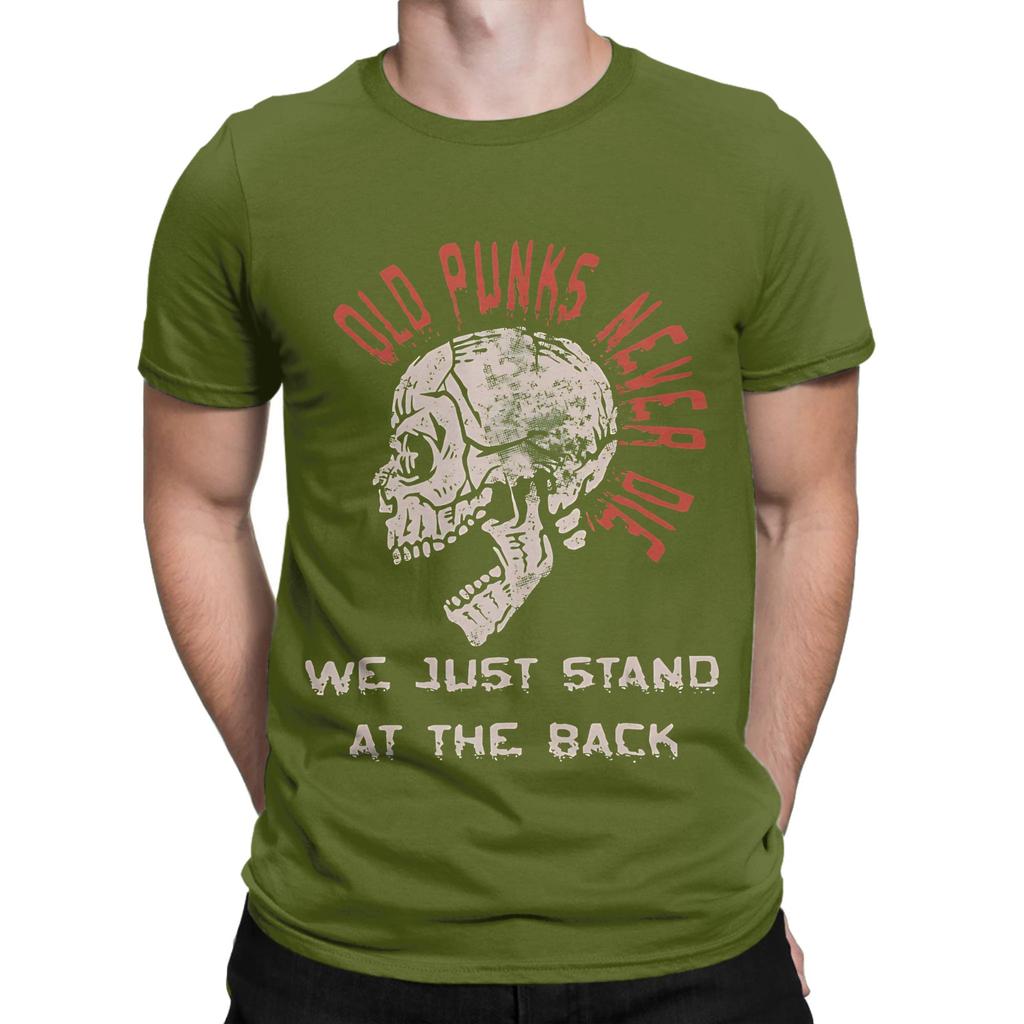 Old Punks Never Die Rock Music Novelty 100 Cotton TShirt Old Punks Never Die Tops Tees For Unisex
