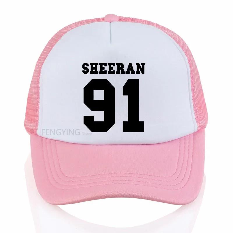 Кепка-бейсболка SHEERAN 91 Print модная Повседневная сетчатая кепка-тракер летняя Регулируемые солнцезащитные кепки унисекс кепки-snapback