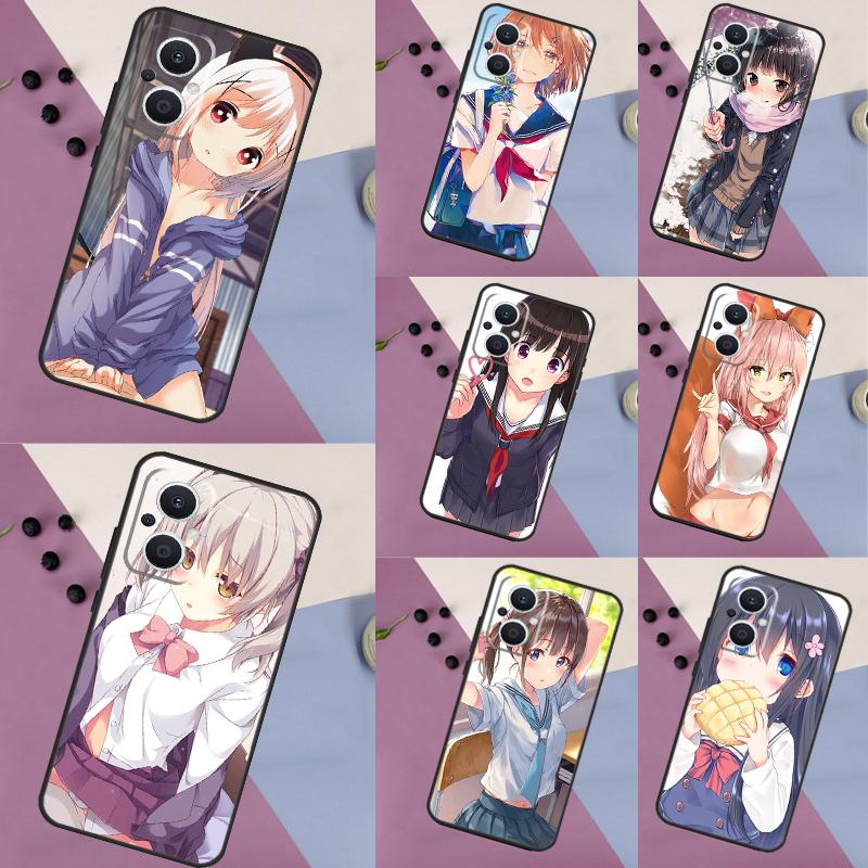 Anime girl cartoon japan cute Phone Case For OPPO Reno 13 F 12 F 11 8T 7 8 10 Pro OPPO Find X8 X6 Pro X3 X5 Lite Cover