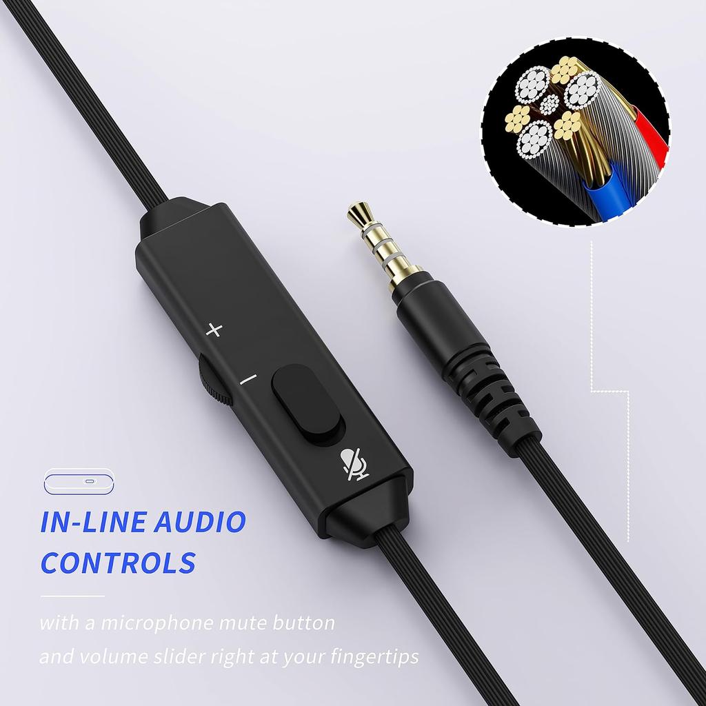 Игровая гарнитура с микрофоном для PS4 PS5 Xbox Series X|S Xbox One PC Switch Проводные игровые наушники для Playstation 5 Xbox 1