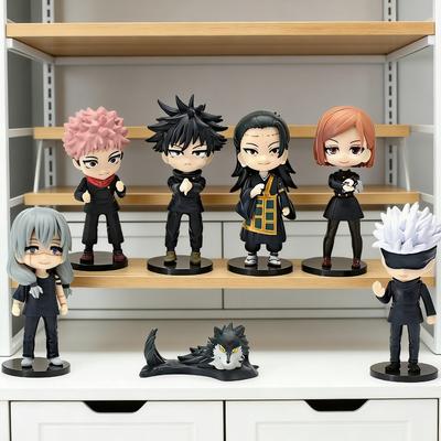 В наличии Мини Фигурки Аниме Jujutsu Kaisen Годжо Сатору Махито Гэто Сугуру Итадори Фусигуро Игрушки
