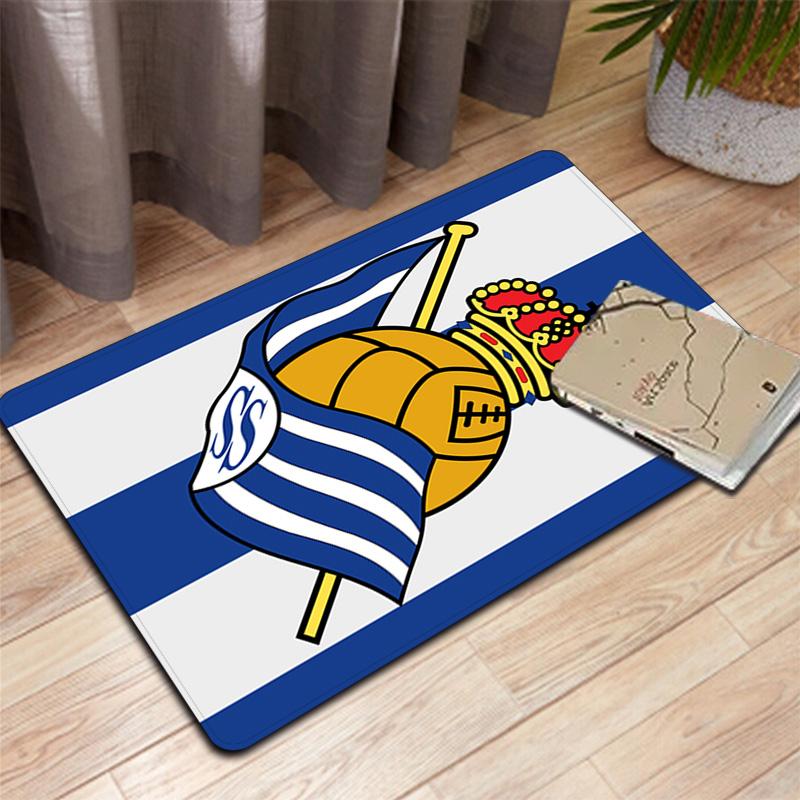 Real Sociedad Pattern Rug Floor Mat for Living Room or Bedroom Soft and Comfortable Carpet a Gift for Birthday and Holiday.