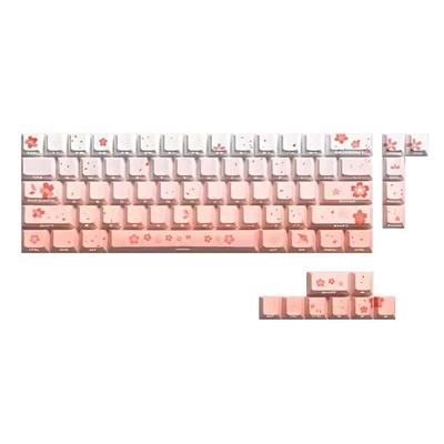 74 Sakuras Оригинальные Колпачки Клавиш Боковая Печать С Подсветкой Сублимационная Печать Колпачок Клавиши для 60 61 65 67 68 Механических Клавиатур