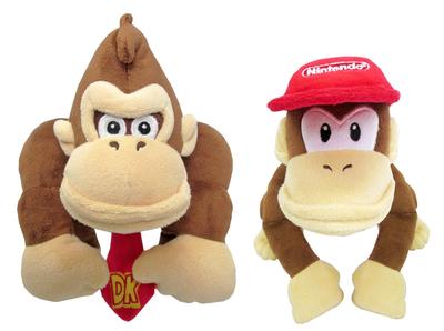 Мягкая игрушка Donkey Kong Diddy, набор из 2 игрушек Super Mario ALL STAR COLLECTION & (S) [Приблизительная высота. 20см]