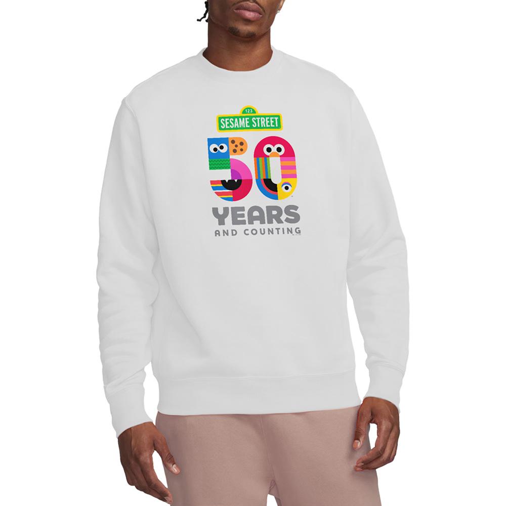 Sesame Street Unisex Adult 50 Years Logo Sweatshirt