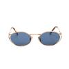 Miu Miu Logo Cutout Design Metal Oval Sunglasses Women sunglasses Rose-Gold SMU52YEZVFF01V1C054