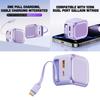 Маленькое зарядное устройство 35 Вт, двойной USB-порт, встроенный выдвижной шнур, подходит для нескольких устройств, быстрая зарядка